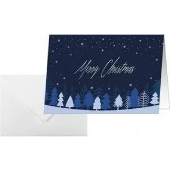 SIGEL DS635 božićna čestitka Snowflake Serenity A6 vodoravno (A5) za inkjet/laser/kopir, bijeli karton 250 g/m², 1 komad