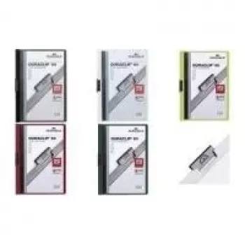 DURABLE DURACLIP ORIGINAL 60 A4 mapa s kopčom, tamnoplavi prozirni prednji poklopac, metalna kopča, pakiranje od 5 (2238-07)