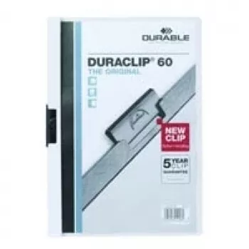 DURABLE DURACLIP 60 A4 mapa s kopčom prozirna (pakiranje od 25) 223802