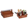 allit McPlus Carry Grillmeister Carrying Case Brown with Aluminum Handle, 2 Large Compartments 8500908000