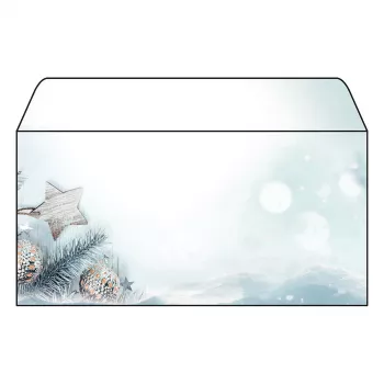 SIGEL Snow Star DL dizajnerski papir 110 x 220 mm 80 g/m², plavo-bijeli DU312