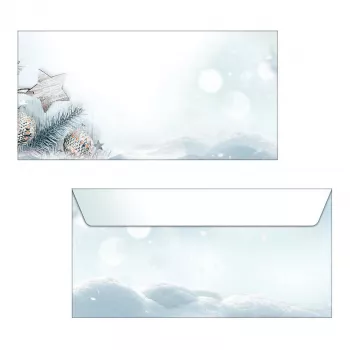 SIGEL Snow Star DL dizajnerski papir 110 x 220 mm 80 g/m², plavo-bijeli DU312