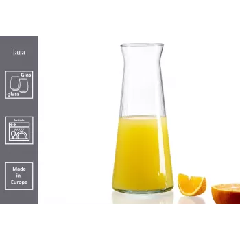 Ritzenhoff & Breker LARA staklena karafa 1,0L, rebrasto prozirno staklo, perivo u perilici posuđa 820881