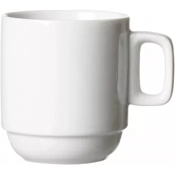 Ritzenhoff & Breker BIANCO bijele porculanske šalice za kavu, 245 ml, set od 6, složive, prikladne za perilice posuđa i mikrovalne pećnice 429848