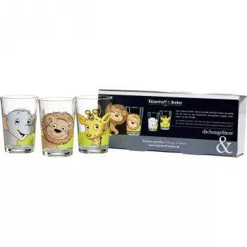 RITZENHOFF & BREKER Flirt Jungle Animals Conical Drinking Glass, 205 ml, Decorated 674187