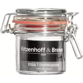 Ritzenhoff & Breker MIA staklenka za konzerviranje / staklenka za namirnice, 125 ml, staklo s metalnom kopčom i gumenom brtvom, set od 6 (813135)