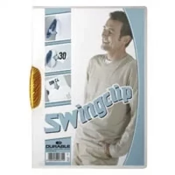 DURABLE SWINGCLIP® 30 A4 prozirna mapa s kopčom, kapacitet 30 listova, paket od 25 226009