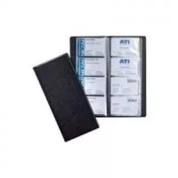 DURABLE VISIFIX® 192 album za posjetnice, kožni izgled, crni, 192 kartice 240201