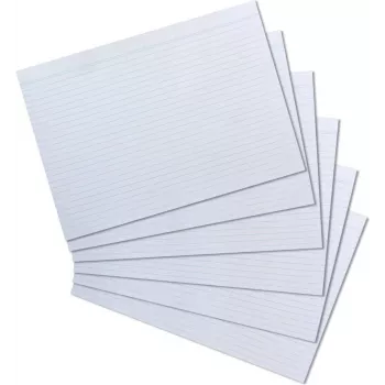 Herlitz kartice za indeks DIN A4, linirane, bijele, 170 g/m², bez drveta, plave linije, obostrano (10621282)
