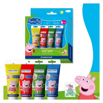 STAEDTLER Noris junior Peppa Pig prstne boje, 4 x 150 ml, od 2 godine 8814 L1
