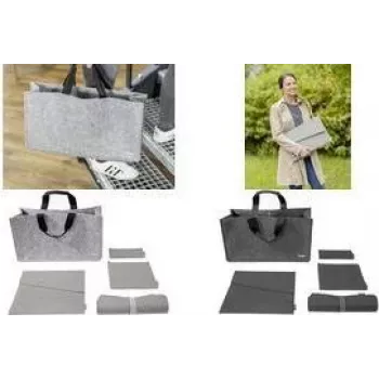 SIGEL BAB02 Desk Sharing Bag Basic L, tamnosiva, set od 5 dijelova