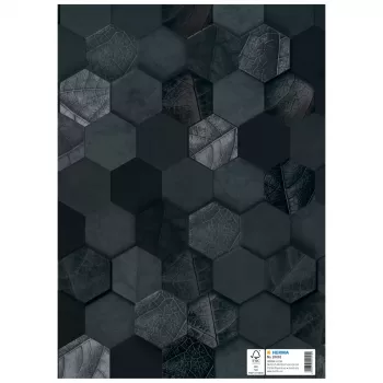 HERMA omot X za bilježnice, karton, DIN A4, crni, oplemenjena površina, polje za označavanje, 10 komada (20091)