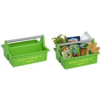allit McPlus Carry Jardinier košara za alat, zelena, ergonomska aluminijska ručka, 2 velika pretinca, 1 kom. (8500906006)