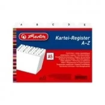 Herlitz A-Z registar, A7 vodoravno, 24-dijelni, bijeli polipropilen 1500768