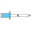GESIPA slijepa zakovica nehrđajući čelik A2 3x6 mm plosnata glava raspon stezanja 1-3 mm (6330134)