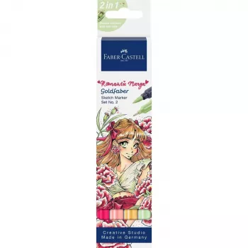 Faber-Castell Goldfaber Sketch Marker set Romantic Manga (2 alkoholna markera s dvostrukim vrhom) 164722