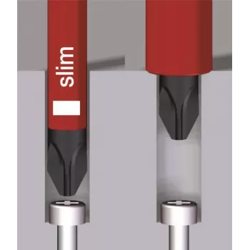 Wiha VDE PlusMinus odvijač SoftFinish electric slimFix 3281 SL/PH 1 duljina oštrice 80 mm (35502)