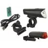 FISCHER LED set rasvjete za bicikl 40/20/10 lux, StVZO odobreno, crni (85346)