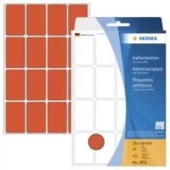 HERMA trajne etikete crvene 25 x 40 mm 512 etiketa (32 lista x 16) 2452