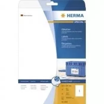 HERMA Special 4824 trajne samoljepljive mat etikete za hrbat registratora, bijele, A4, 25 listova, 100 etiketa