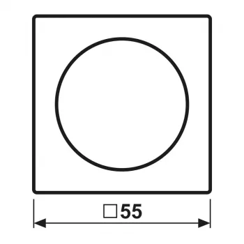 JUNG A 1740 SW poklopac s okretnim gumbom, duroplast, serija A, crni