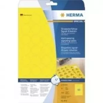 HERMA Special 8034 samoljepljive vremenski otporne mat folijske etikete za vanjsku upotrebu, žute, 30 x 30 mm, 1200 etiketa (25 listova x 48)