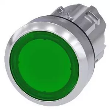 Siemens SIRIUS ACT svjetleća tipkala prednji element, metal visoki sjaj, zelena, 22mm 3SU1051-0AA40-0AA0