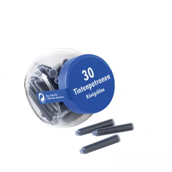 Pelikan 4001 Standard International kratke tintne patrone za nalivpero, kraljevsko plava, brisiva i periva, 30 patrona u staklenci 300003745