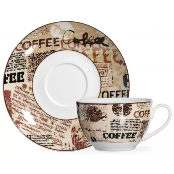 Ritzenhoff & Breker CREMA set za cappuccino, 4 dijela, porculan, tisak motiva, perivo u perilici posuđa 422108