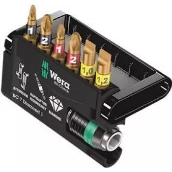 Wera Bit-Check 7 Diamond 1 set bitova za odvijač, 7-dijelni, 1/4