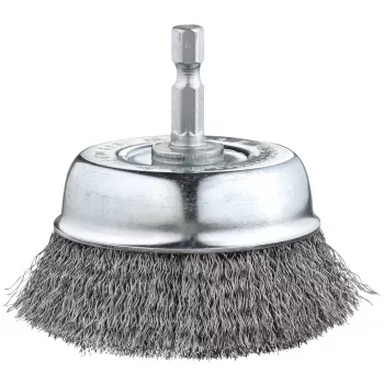 kwb čelična četka lonac 75 mm, 0,2 mm valoviti čelik, 6 mm drška za metal i kamen 606310