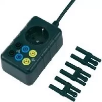 Voltcraft mrežni mjerni adapter, Schuko utikač na 4 mm sigurnosne utičnice, zaštita od dodira