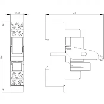 SIEMENS LZS:RT4A4L24 utični relej 4PDT 24VDC 2W s LED