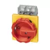 Siemens 3LD2804-0TK53 3-Pole Main Switch / Emergency Stop Switch, 125 A, Front Mount, Red/Yellow