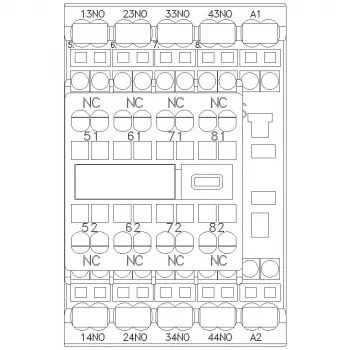 Siemens SIRIUS 3RH2 pomoćni kontaktor 3RH2244-2BB40, 4 NO + 4 NC, 24 V DC zavojnica, vijčane stezaljke