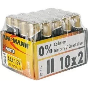 ANSMANN X-POWER Micro AAA alkalne baterije 1,5 V - pakiranje 20 komada 5015671