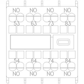 Siemens pomoćni prekidački blok 3RH2911-2XA40-0MA0, 4-polni, 2NO+2NC