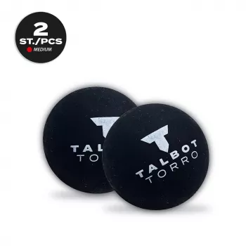 TALBOT torro squash loptica, crno-crvena, srednja, 2-pak blister s crvenom točkom 251105