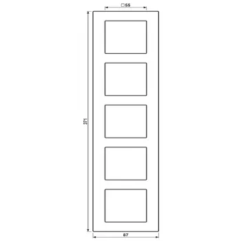 JUNG A Creation okvir 5-struki, antracit mat AC585BFANM