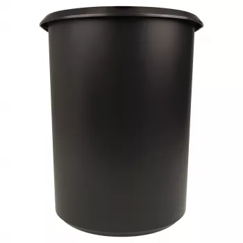 HELIT the double košara za papir, ovalna, 20 L, crna, PE, bez poklopca, dio 1 (H6103795)