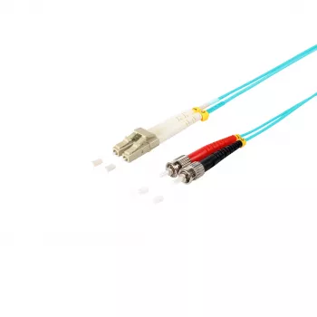 SHIVERPEAKS S/CONN maximum connectivity LC/ST Duplex Multimode OM3 50/125µm optički patch kabel, aqua, 5m (77945/3)