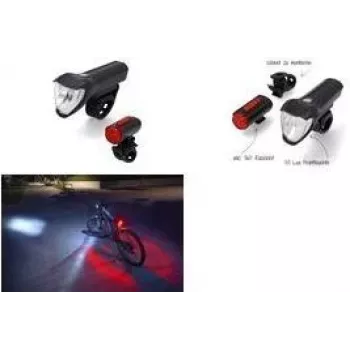 FISCHER LED rasvjetni set za bicikl TWIN, 50/25/15 Lux prednje svjetlo, USB punjivo, StVZO odobreno 50428