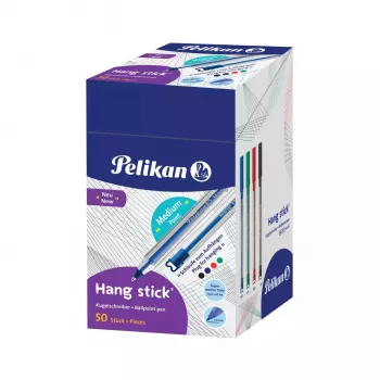 Pelikan Hang Stick kemijska olovka, prozirna, razne boje tinte, 1,0 mm, jednokratna 400197418