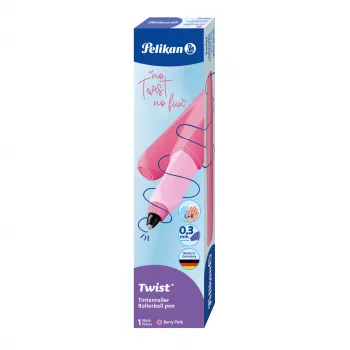 Pelikan Twist roller olovka Berry Pink – ergonomska, za ljevake i dešnjake 300010121