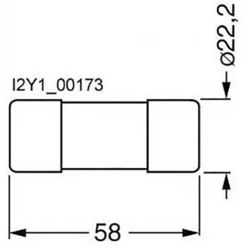 SIEMENS SITOR cilindrični osigurač 80A 660V AC/700V DC gR 22x58mm (3NC2280)