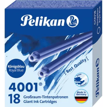 Pelikan 4001 GTP/18 kraljevski plave standardne tinte u patronama velikog kapaciteta, 18 kom 300735