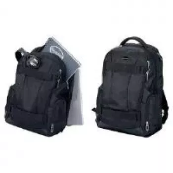 LIGHTPAK Fanactic 20L poliesterski ruksak za prijenosno računalo s bočnim podstavljenim pretincem na patentni zatvarač, podstavljenim leđima i podstavljenim naramenicama, više džepova, crni 24603