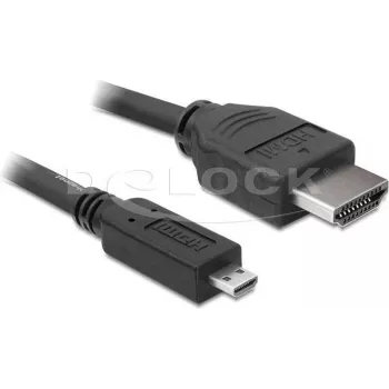 DeLOCK HDMI-na-Micro-HDMI kabel 2 m, 32 AWG, High Speed s Ethernetom, 4K 82664