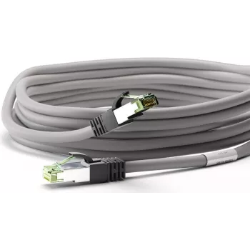 Wentronic Goobay CAT 8.1 patch kabel, S/FTP (PiMF), sivi, 25 m - LSZH bez halogena, bakar AWG 24 (55144)