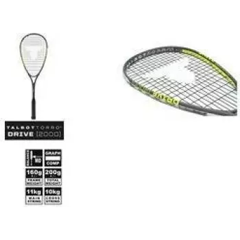 TALBOT torro Drive 2000 reket za squash, crno-žuti, Allround-Plus Balanced 251002